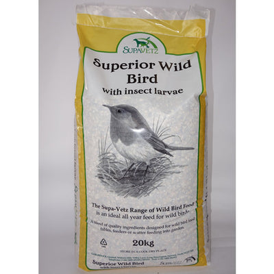 Supavetz Superior Wild Bird Food With Insect Larvae 20kg