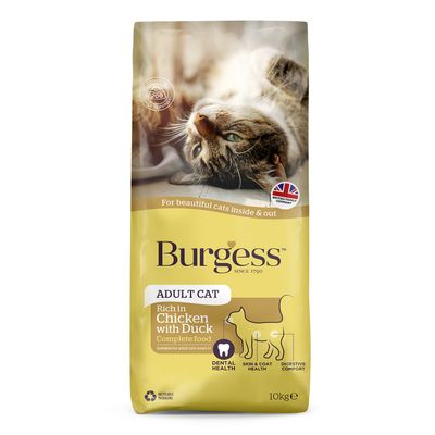 Burgess chicken and duck adult cat food