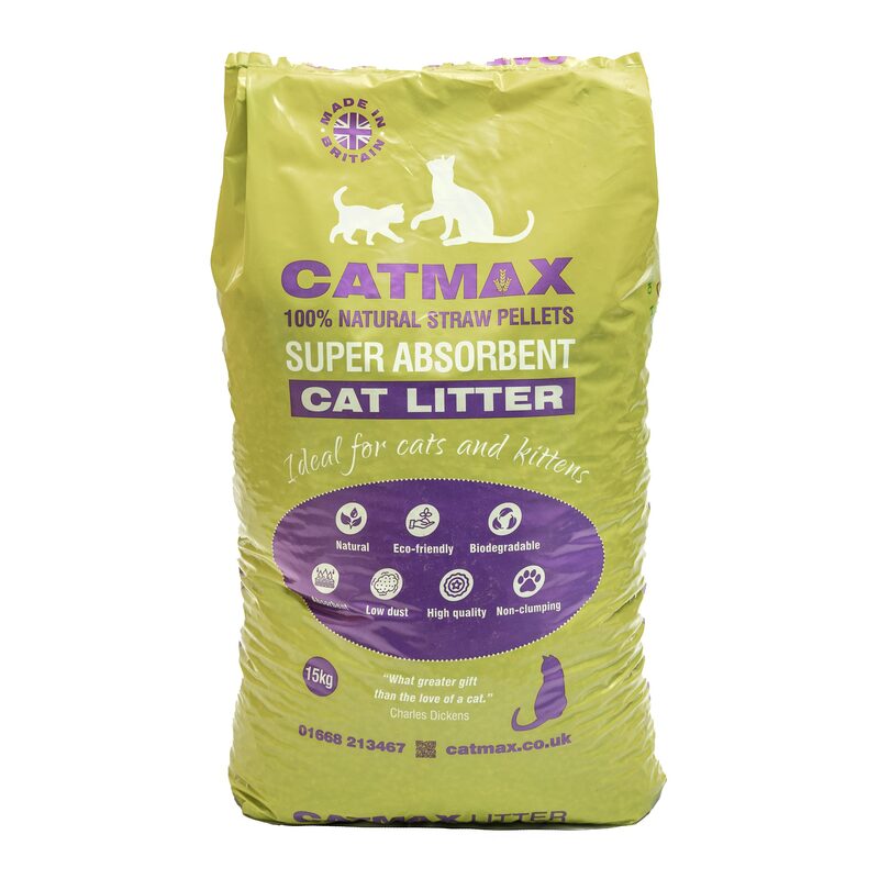 Bedmax Catmax Straw Pellet Cat Litter 15kg -